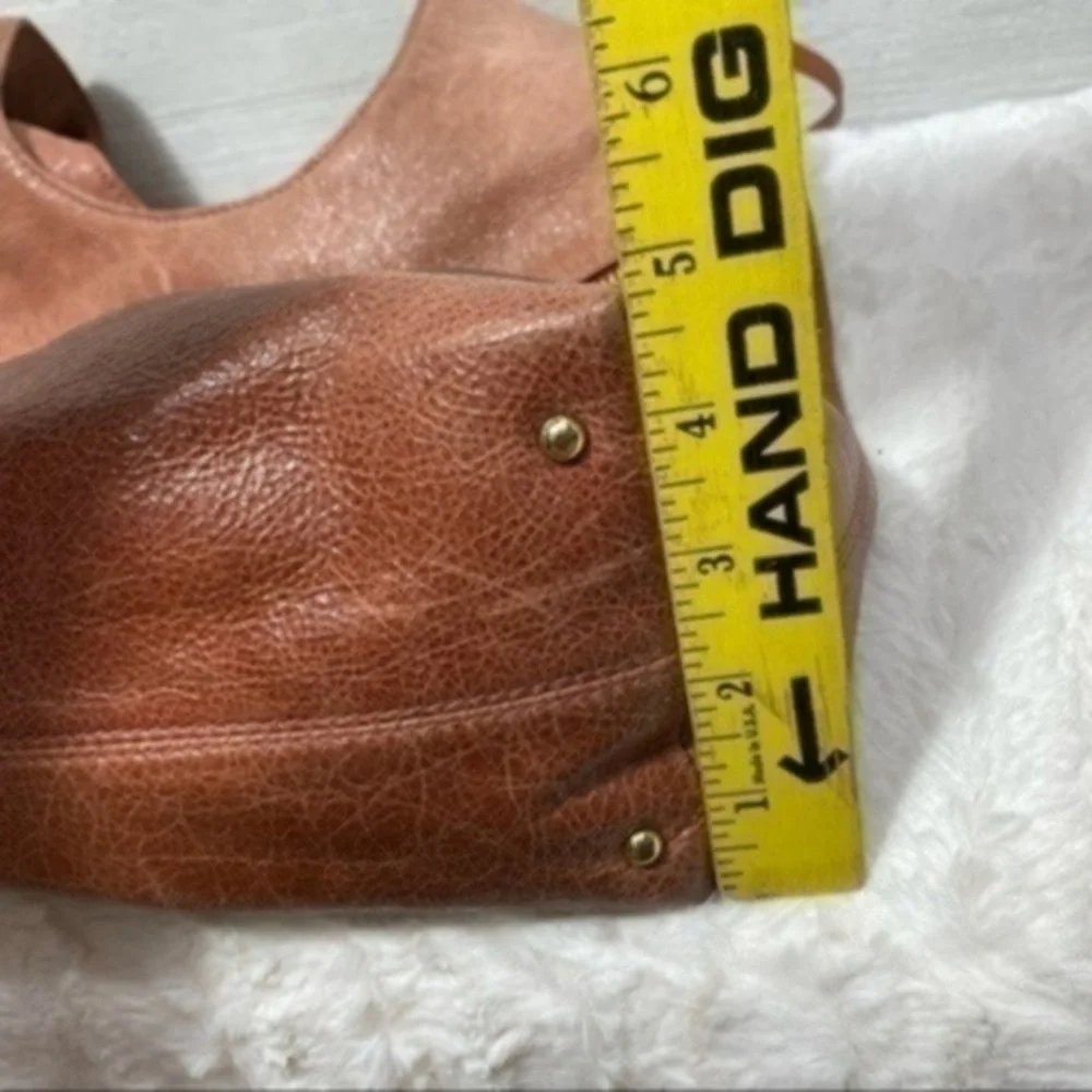 Aimee Kestenberg Slouchy Distressed Pink Leather Hobo Bag